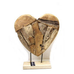 Serce z drewna tekowego na podstawie 50x40m